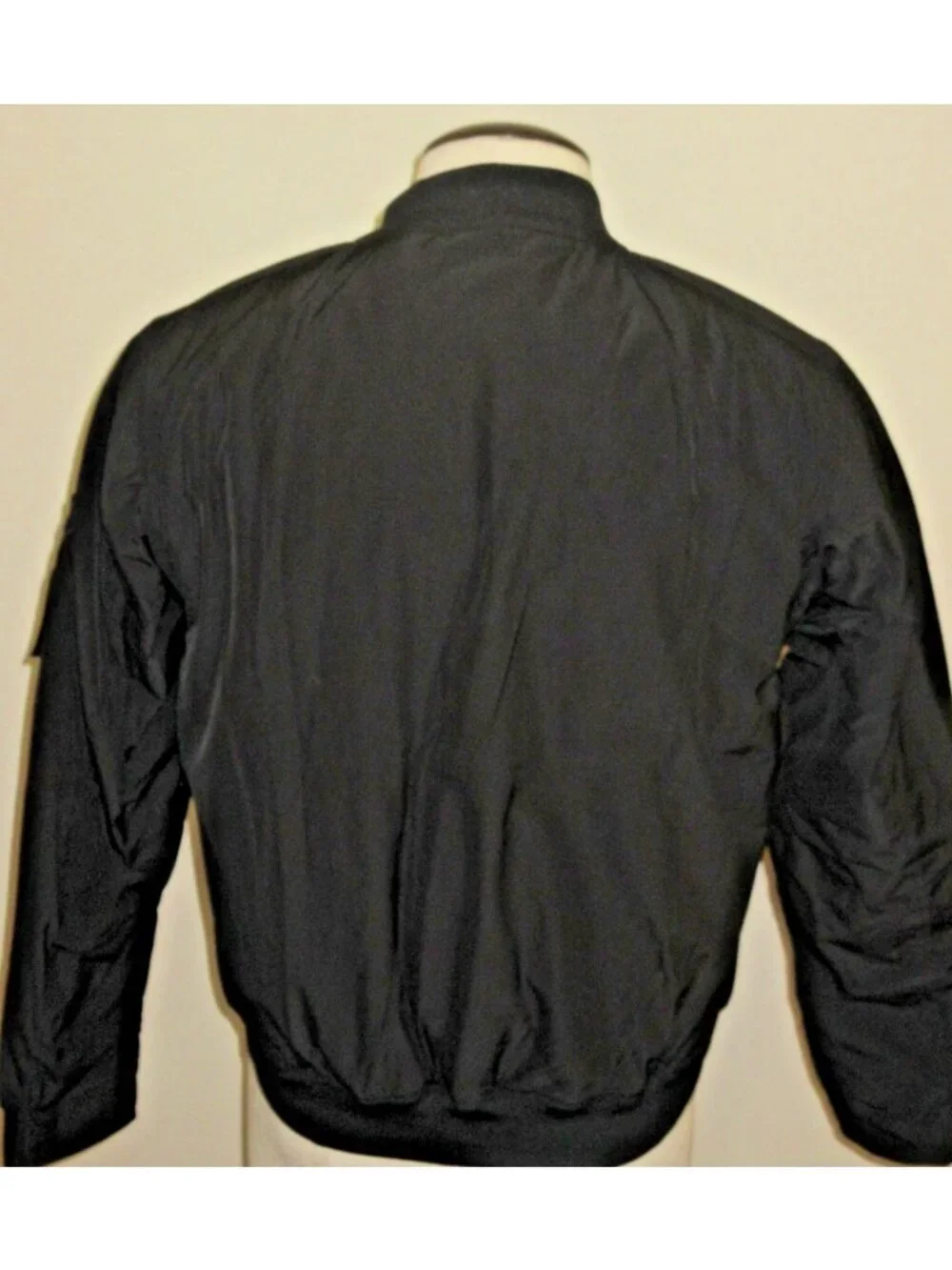 OOBE Brand Men's Full Zipper Modern Vintage Black Flight Jacket Size Medium NWT